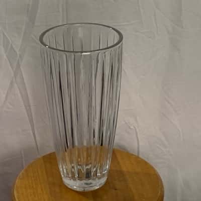 Mikasa brand tall heavy crystal vase