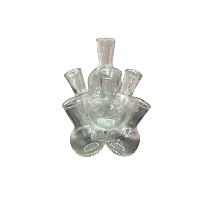 Vintage 7 Cluster Glass Vase Round Plant Propagation Station 