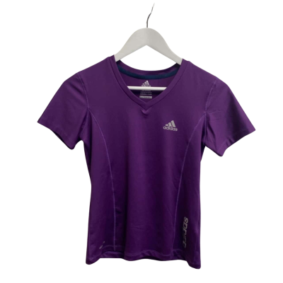 Adidas Womens Size M Short Sleeve Sports Top Purple 