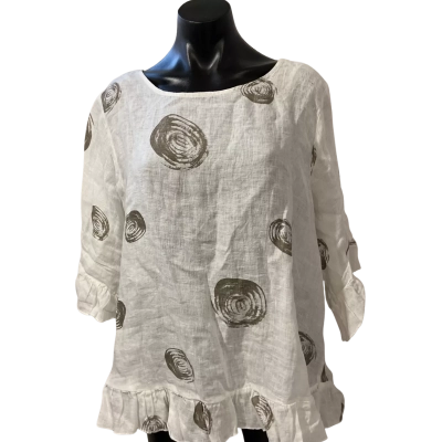  CALI & CO  Size M Blouse White 