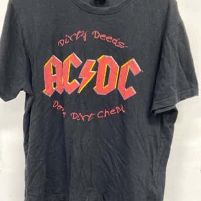 AC/DC Womens  Size L T-shirts Black  
