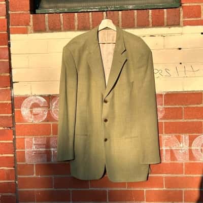 Hugo Boss "Einstein" Size 46 Wool Blazer Green 