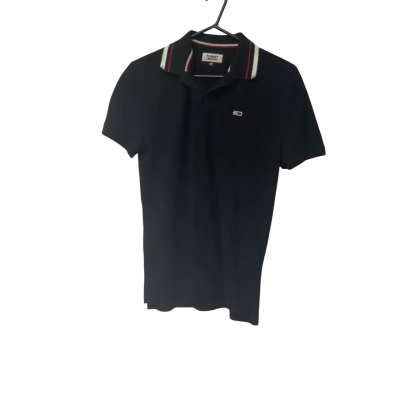 Mens Tommy Jeans Size XS Polo Shirt Black  / Red / White 