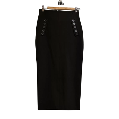 Bardot Women’s Size 6 Black Button Skirt