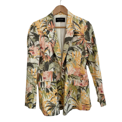 Decjuba Womens  Size 8 Blazer Floral / Multicoloured 