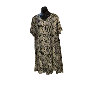 AX PARIS CURVE  Womens  Size 18 Casual Dress Animal print / Black  / Yellow 