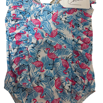  Kids  Size 4.5 Animal Print / Blue Flock Of Fun Swimmers