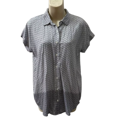 Trenery Womens Size S Blue & White Blouse 
