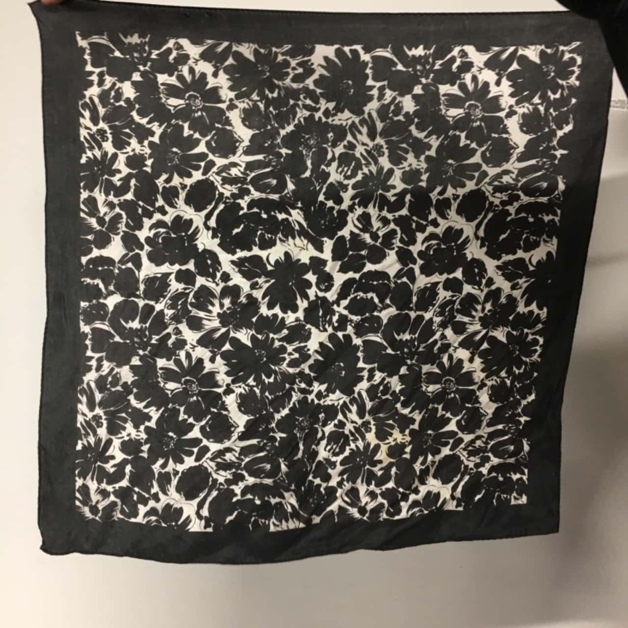 David Jones Black and White Multiprint silk scarf