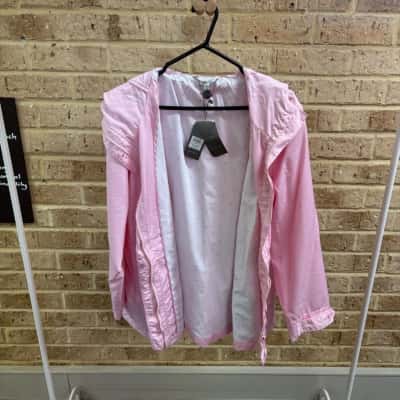 W. Lane Womens pink trim detail jacket Size 16 