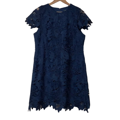 Brand New - Portmans Navy Lace Dress - Size 16