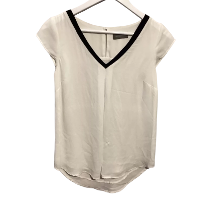 Jacqui-E Womens  Size 6 Singlet Top Black  / White 