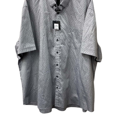 Mr Big Mens  Size XXXXXXL Short Sleeve Shirt Grey / Polka Dot 
