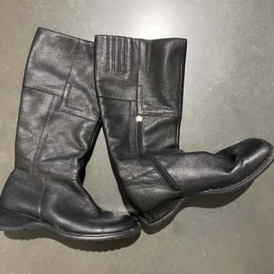 Colorado Womens  Size 8.5 Black  Leather Flat Boots