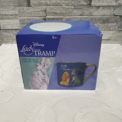 Disney Lady and the Tramp Ceramic Gold Handle mug