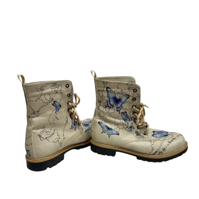  Womens Size 42 Boots Beige Print Design (GOBY)
