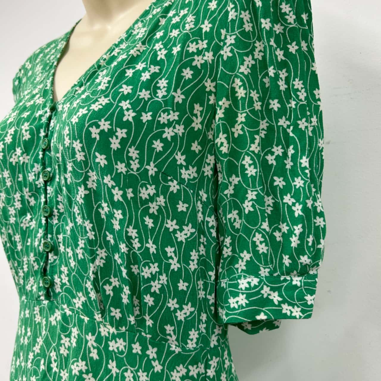 green emerald velvet dress Floral Printed Short Sleeve Shirt Dress Khaki Green/White