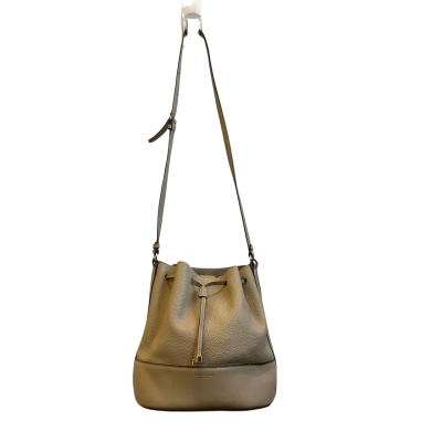 Oroton Womens Textured Bucket Tote Bag Beige