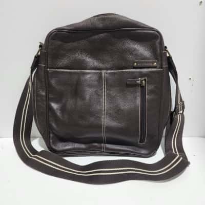 Storksak Jamie Exspesso Messenger Leather Style Nappy Bag Leather Nappy Bag