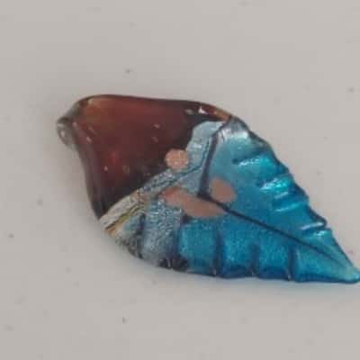 Glass Pendant - Brown and Blue