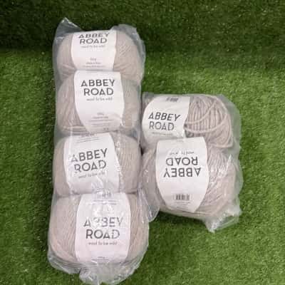 Abbey Road Kikki Merino/Acrylic 100g Yarn Grey x 6 