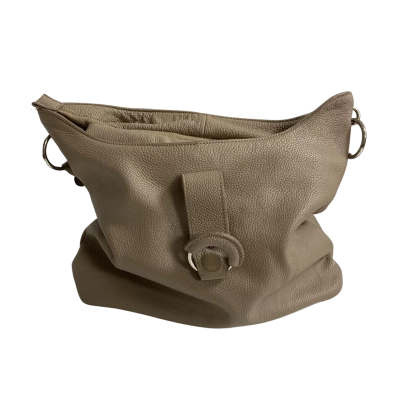 Blue Illusion Women’s Leather Shoulder Bag Taupe