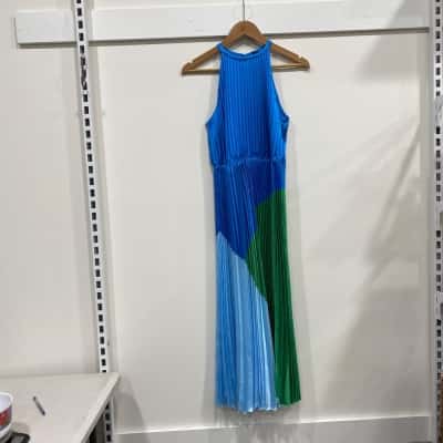 Portmans Womens  Size 8 Maxi Dress Blue / Green 
