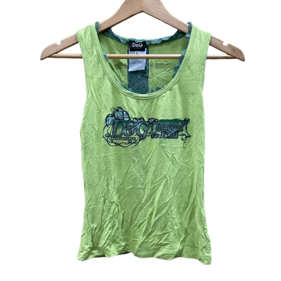 Vintage D&G Womens Size 40 Green Lace Cami