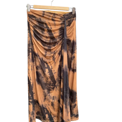 Sunny Girl Womens  Size 8 Midi Skirt Black  / Brown 