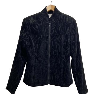  Womens  Size 10 Suit Jacket Black  