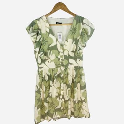 Dotti - Floral V Neckline Mini Dress (Size 12)