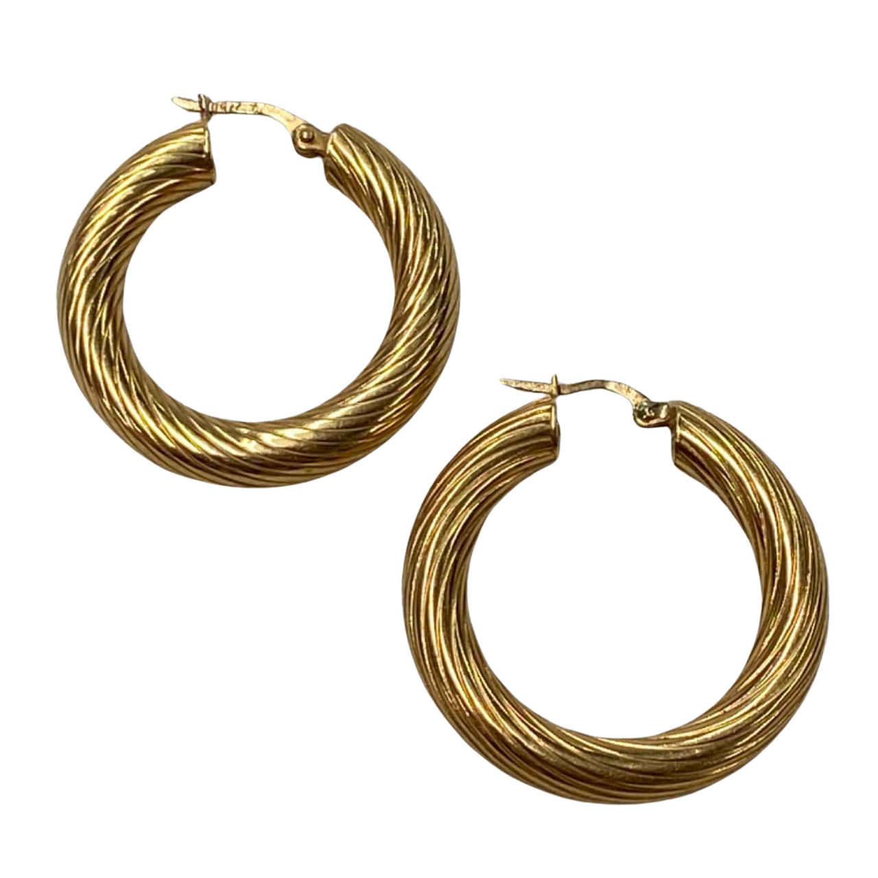 Women's Rolled Gold Hoop Earring (s)
