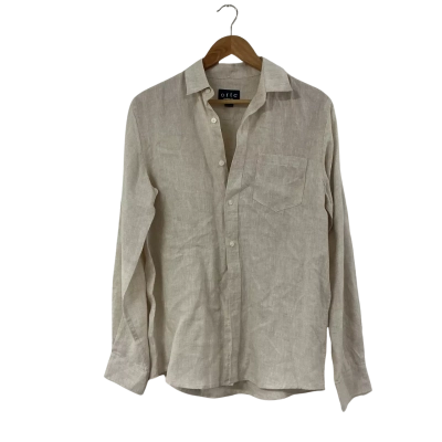 ORTC Clothing Co. Size S Natural 100% Linen Button Up Relaxed Shirt