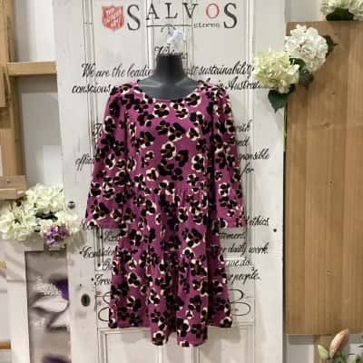 Princess Highway Brand! NWOT CORDUROY LOOK FLORAL BABYDOLL MIDI DRESS! Womens  Size 6 Babydoll Dress / Floral Dress / Long Sleeve Dress / Midi Dress Floral / Pattern / Purple 