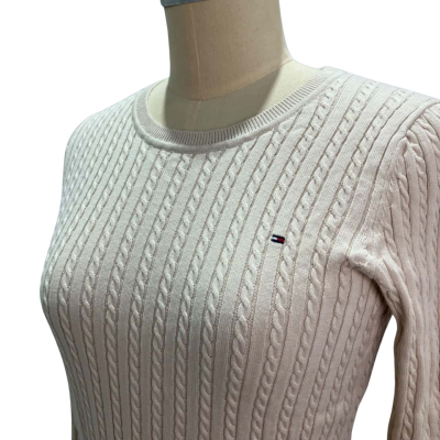Tommy Hilfiger Women’s Size XXS Beige Cable Knit Sweater