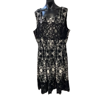 City Chic Womens  Size XL Party Dress Black  / Pattern / White 
