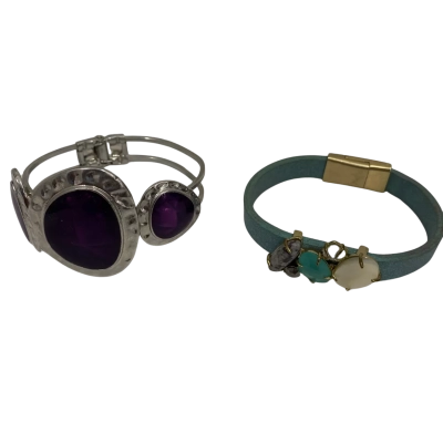 Unbranded Women's Bracelet 2Pieces Purple/Teal
