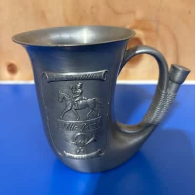German Tankard Pewter horn shaped schnapps/liqueur mug  