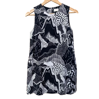 Gorman Black/White Mountain Pattern Shift Dress Size 6