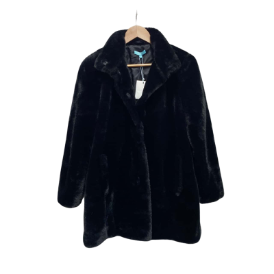 Blue Illusion Womens  Size XS Fur Coat Black RRP $299 