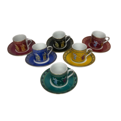 Maxwell Williams' Olympia' Cups & Saucers -  Set of 6.