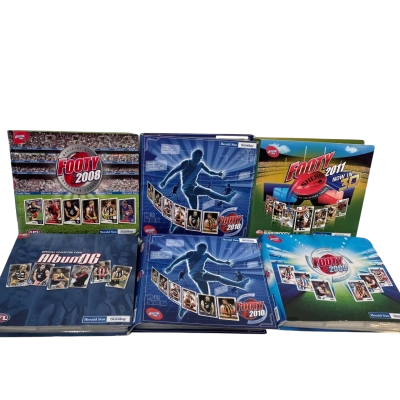 AFL Footy Card Collection Books - All Partially Completed - x6