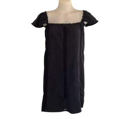 Rachel Roy.    Crochet Insert Off-Shoulder Mini Black Dress.  Size S 