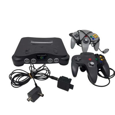 Nintendo 64 Console Two Controllers No Power Cord