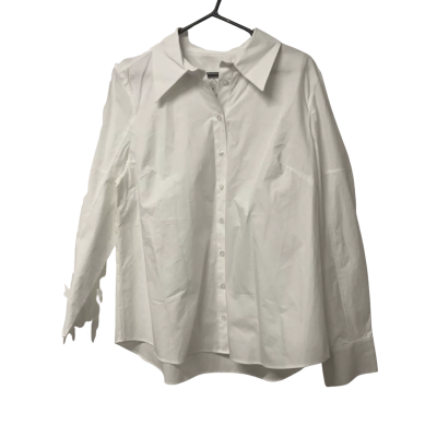 Womens Cue Size 16 Long Sleeve Shirt White 