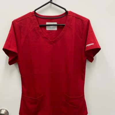 Skechers Womens  Size M Short Sleeve Shirt Red 