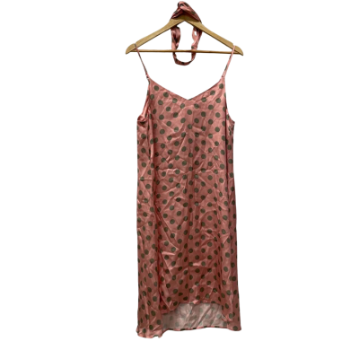 Papinelle Sarah Spot Slip Nightie Size 12 / M Pink  / Polka Dot With Headband 