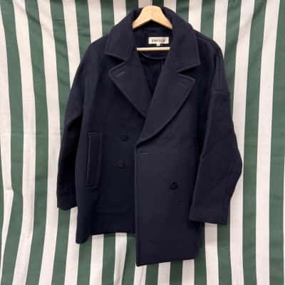  Enfold Womens  Size 36 Short Coat Navy Blue 