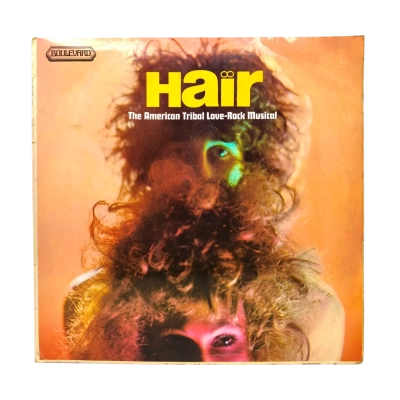 12" Vinyl Record Released 1969 - Hair - The American Tribal Love-Rock Musical, The Graham Walker Sound. Sleeve Has Come Unglued On Seam, LP Has Some Minor Scratches & Scuff Marks 