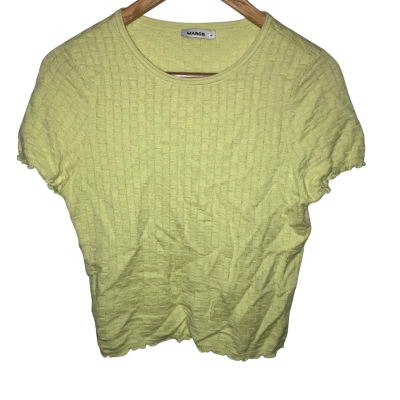 Marcs Womens  Size L Short Sleeve Top Yellow 